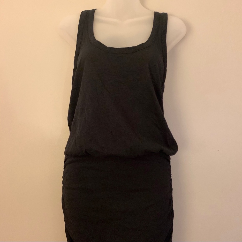 Soft Joie Slub Black Racerback Cotton Dress